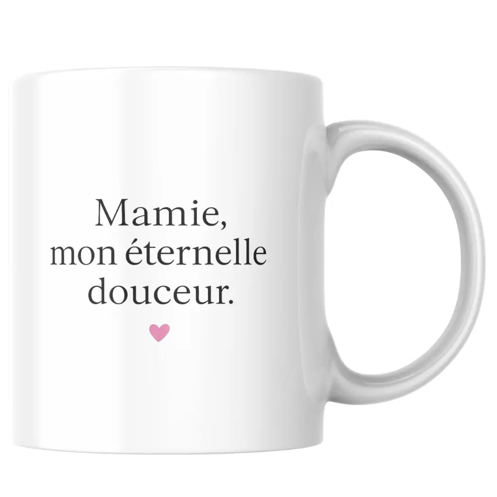 Mug céramique cadeau mamie — mug mamie – mon éternelle douceur tasse illustrée artisanale Made in France
