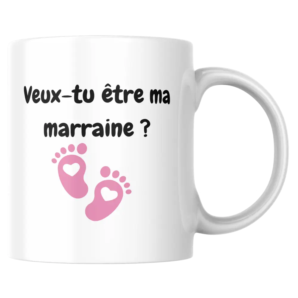 Mug marraine – Demande « Veux-tu être ma marraine ? » – Instant Mugs - Mug