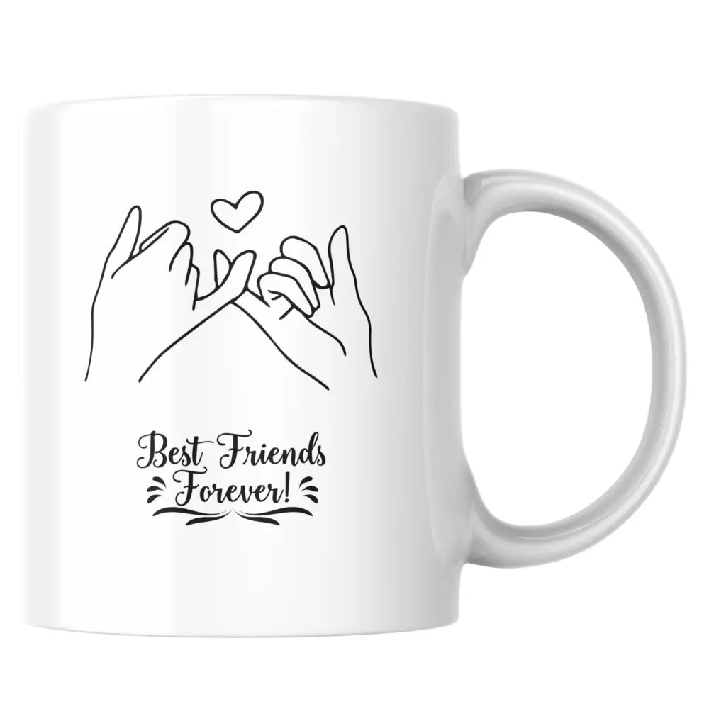 Mug céramique meilleur ami en céramique – design promesse d’amitié — tasse illustrée artisanale Made in France