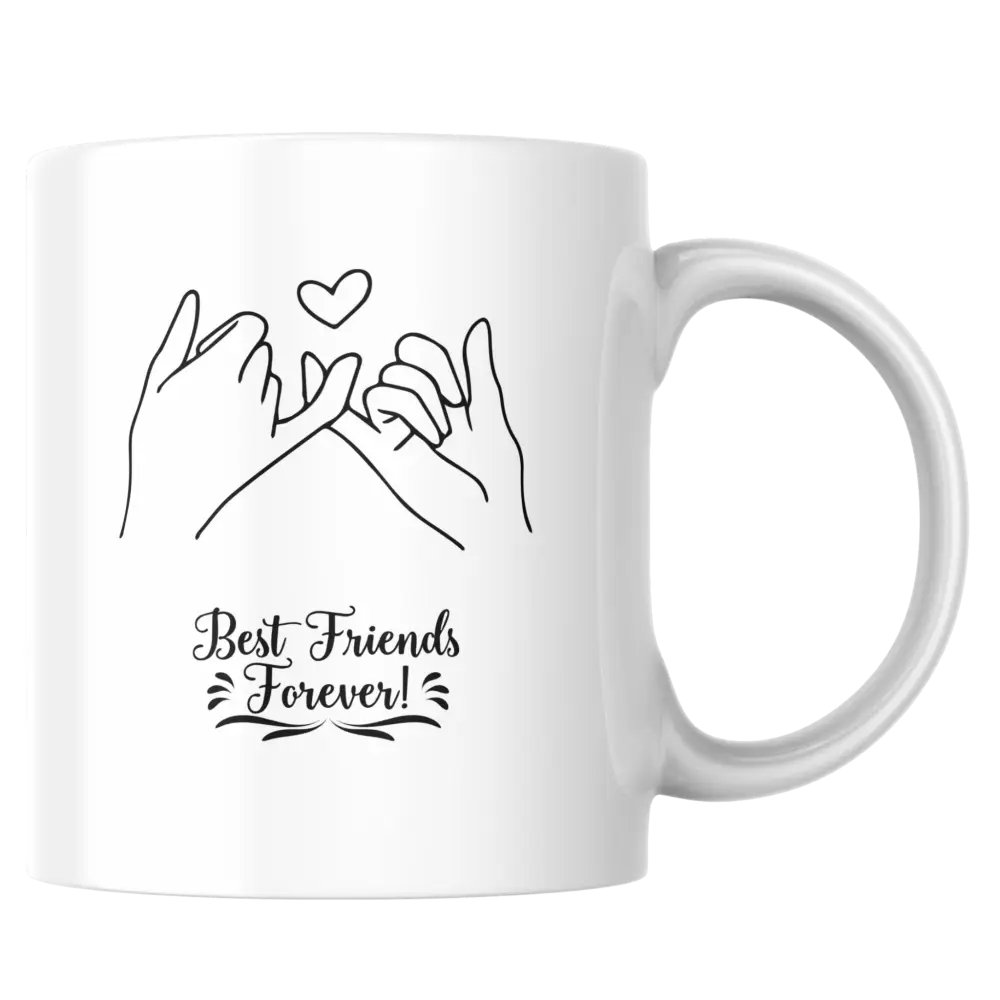 Mug meilleur ami en céramique – design promesse d’amitié – Instant Mugs - Mug