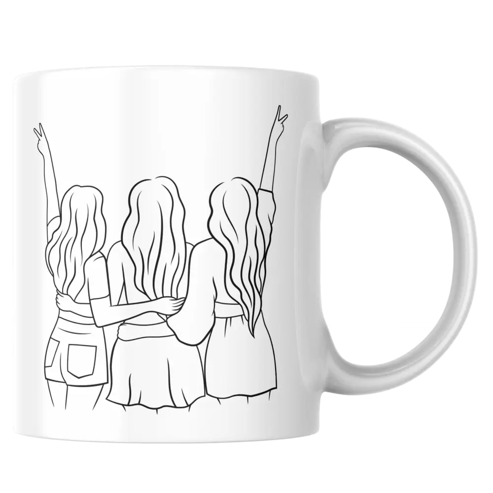 Mug meilleur ami – tasse en céramique design amies de dos – Instant Mugs - Mug