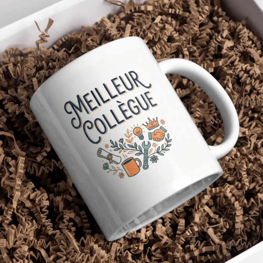Tasse cadeau collègue vue de face — mug bureau céramique 330 ml nord de France