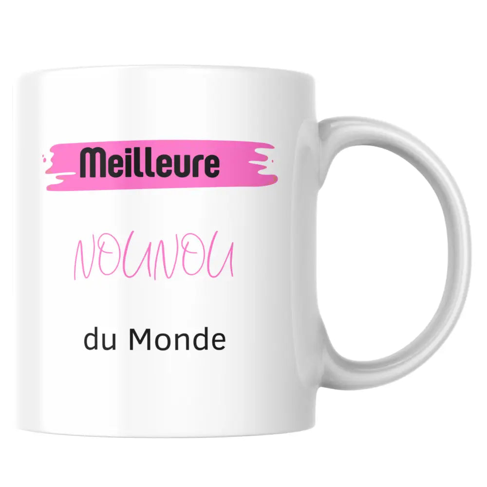 Mug céramique meilleure nounou du monde — le cadeau qui dit merci — tasse illustrée artisanale Made in France