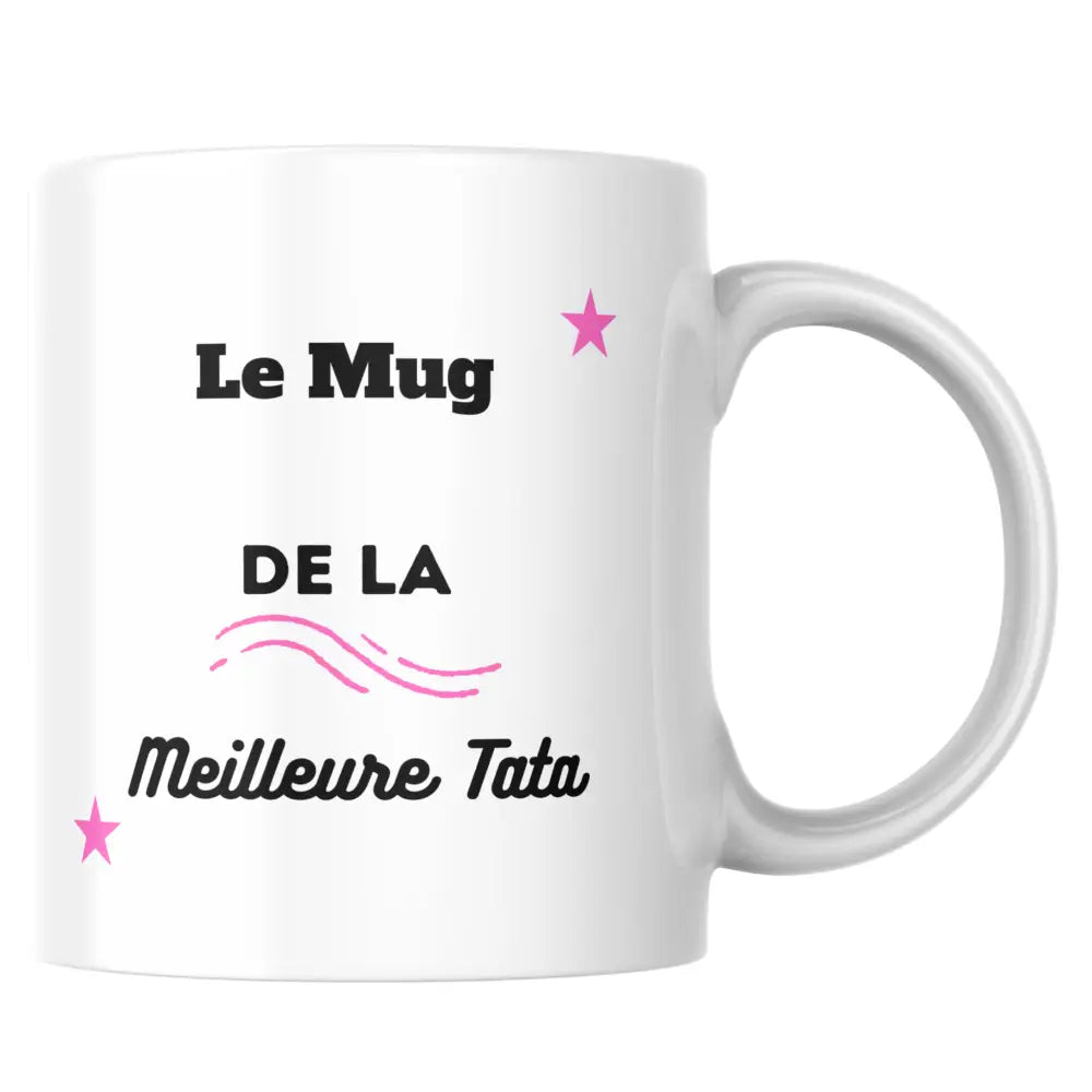 Mug céramique cadeau tata — mug tata “meilleure tata” personnalisable illustré artisanal Made in France