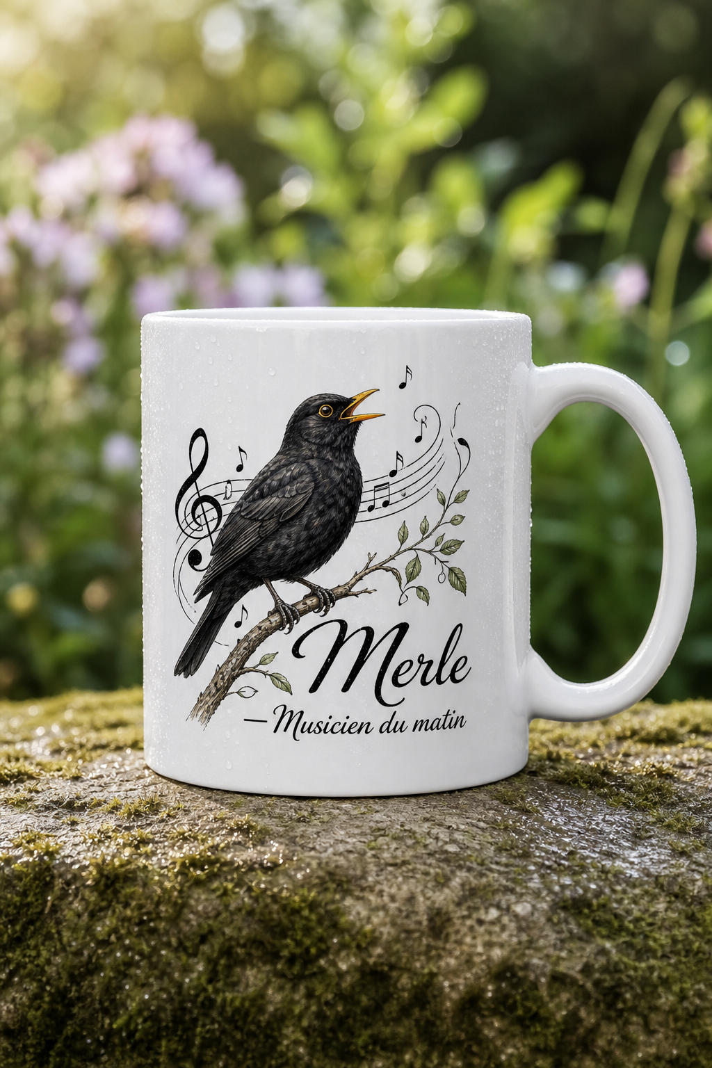 Mug Merle Chanteur personnalisé – chant au réveil | Instant Mugs