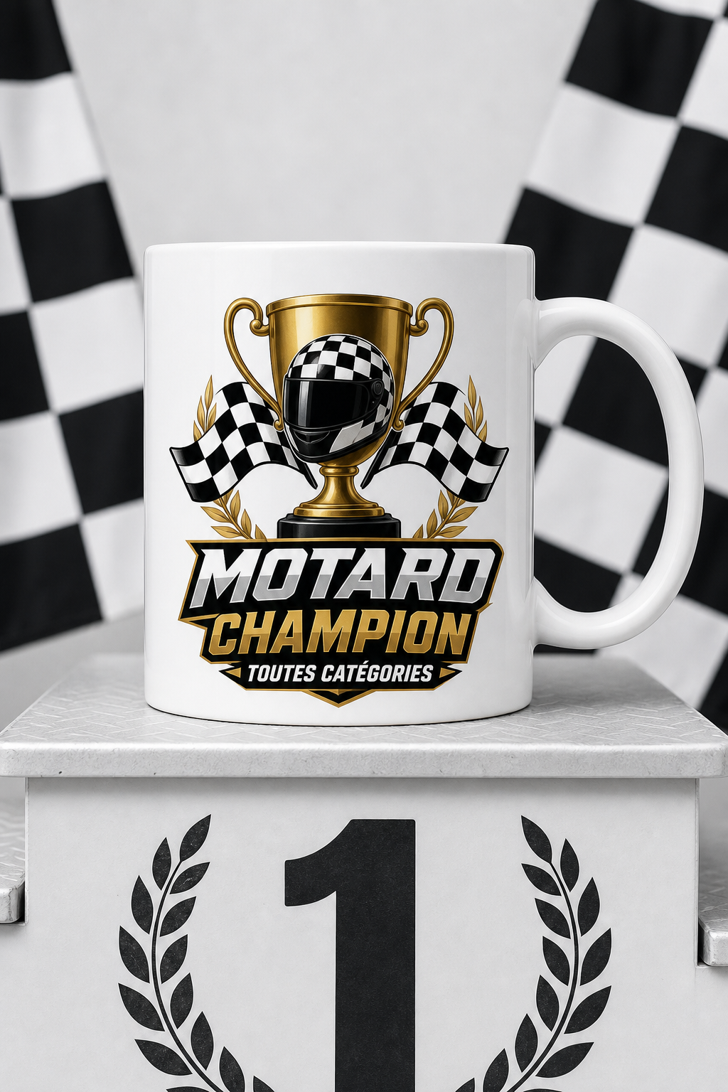 Mug Motard Champion personnalisé – passion et victoire | Instant Mugs