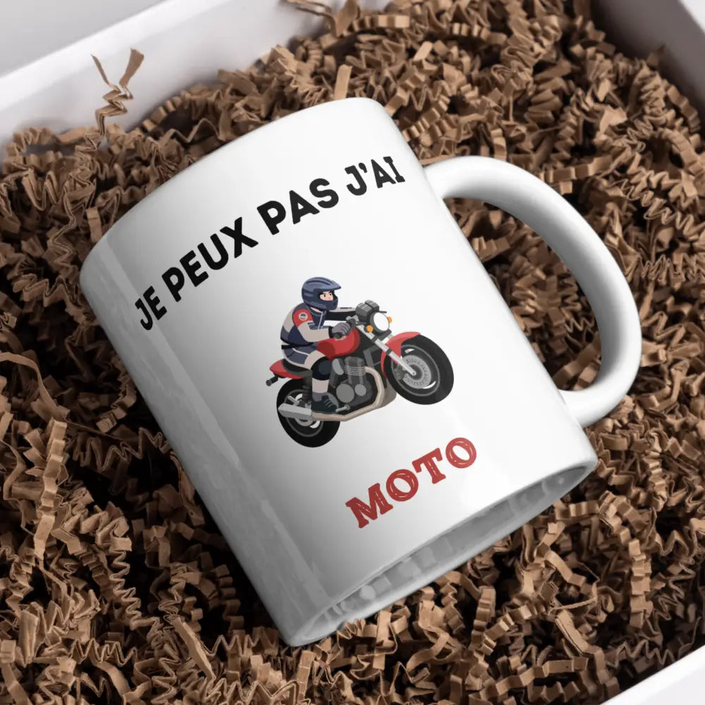 Tasse moto vue de face — mug passionné sport céramique nord de France cadeau