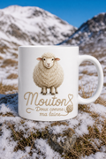Mug Mouton Laineux personnalisé – douceur campagne | Instant Mugs