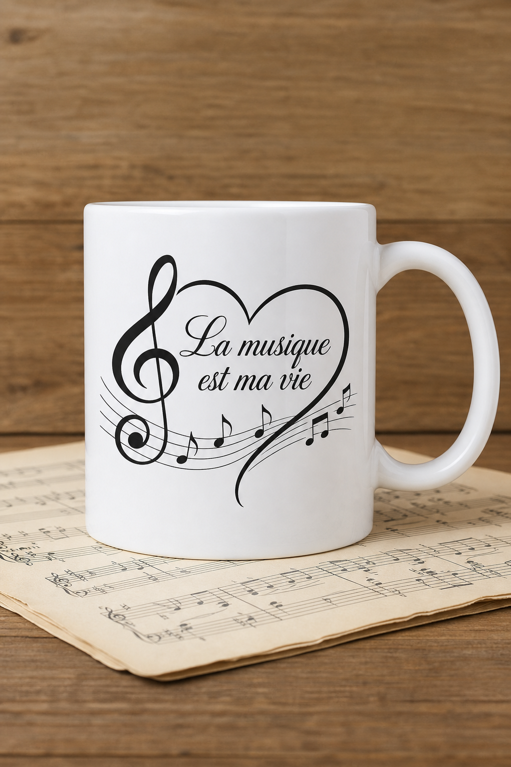 Mug Musique Ma Vie personnalisé – émotion sonore au quotidien | Instant Mugs