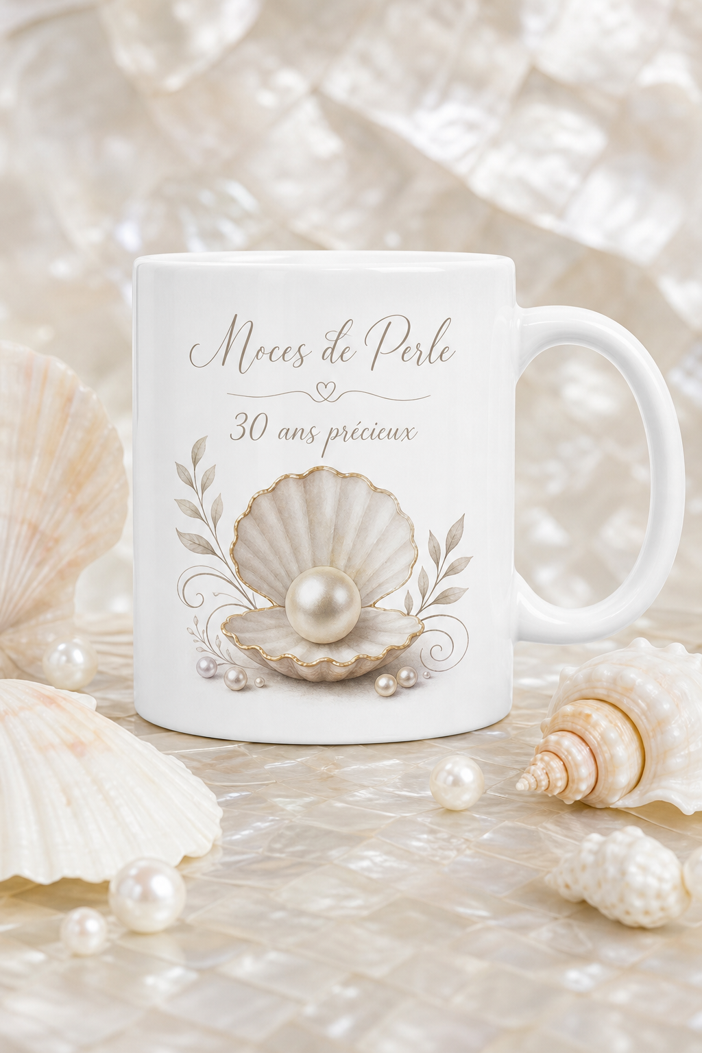 Mug Noces de Perle personnalisé – 30 ans d'amour | Instant Mugs