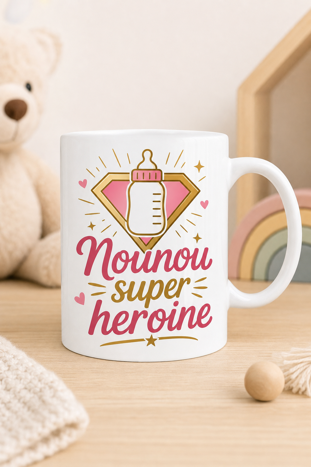 Mug Nounou Super Hero personnalisé – rôle précieux | Instant Mugs