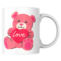 Mug céramique romantique couple — mug saint-valentin ours rose – tasse love en céramique artisanal Made in France