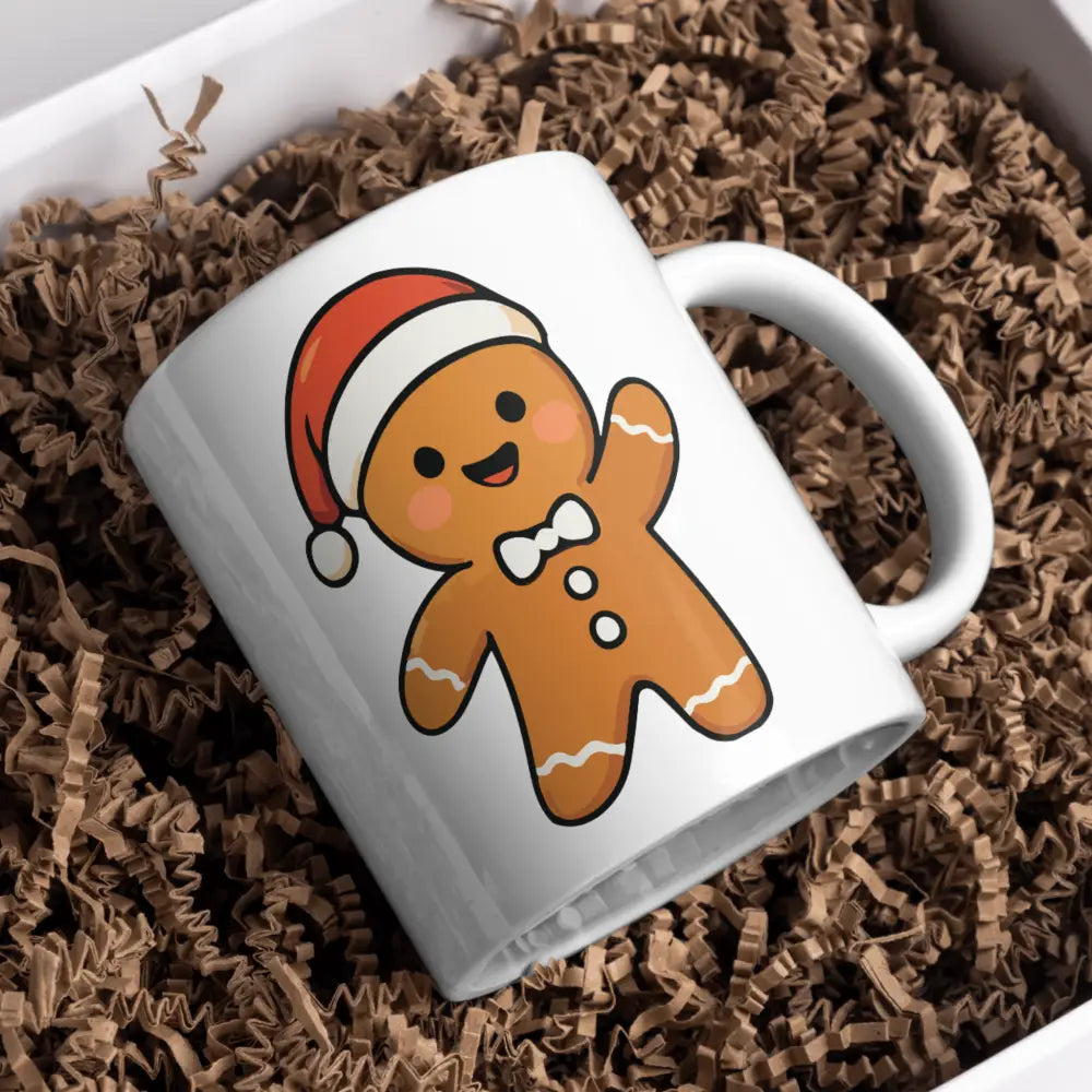 Tasse Noël kawaii vue de face — mug céramique festif 330 ml cadeau sous le sapin