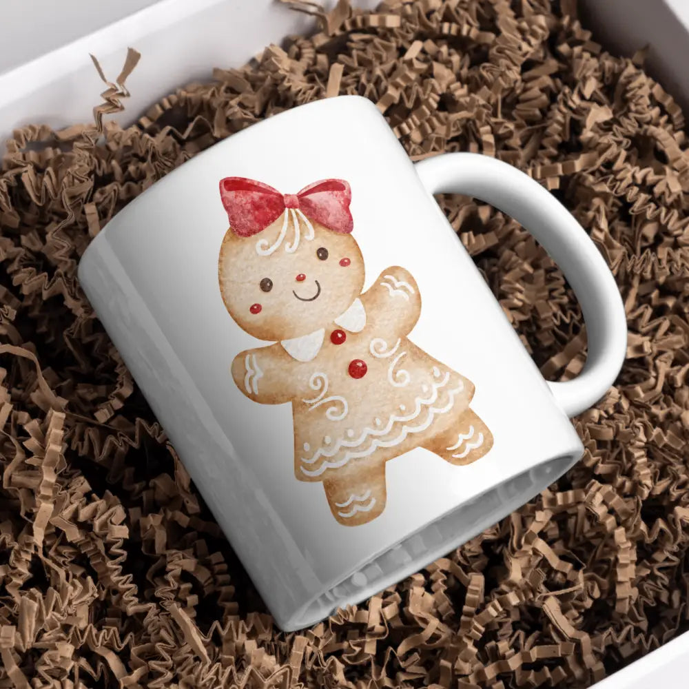 Tasse Noël kawaii vue de face — mug céramique festif 330 ml cadeau sous le sapin