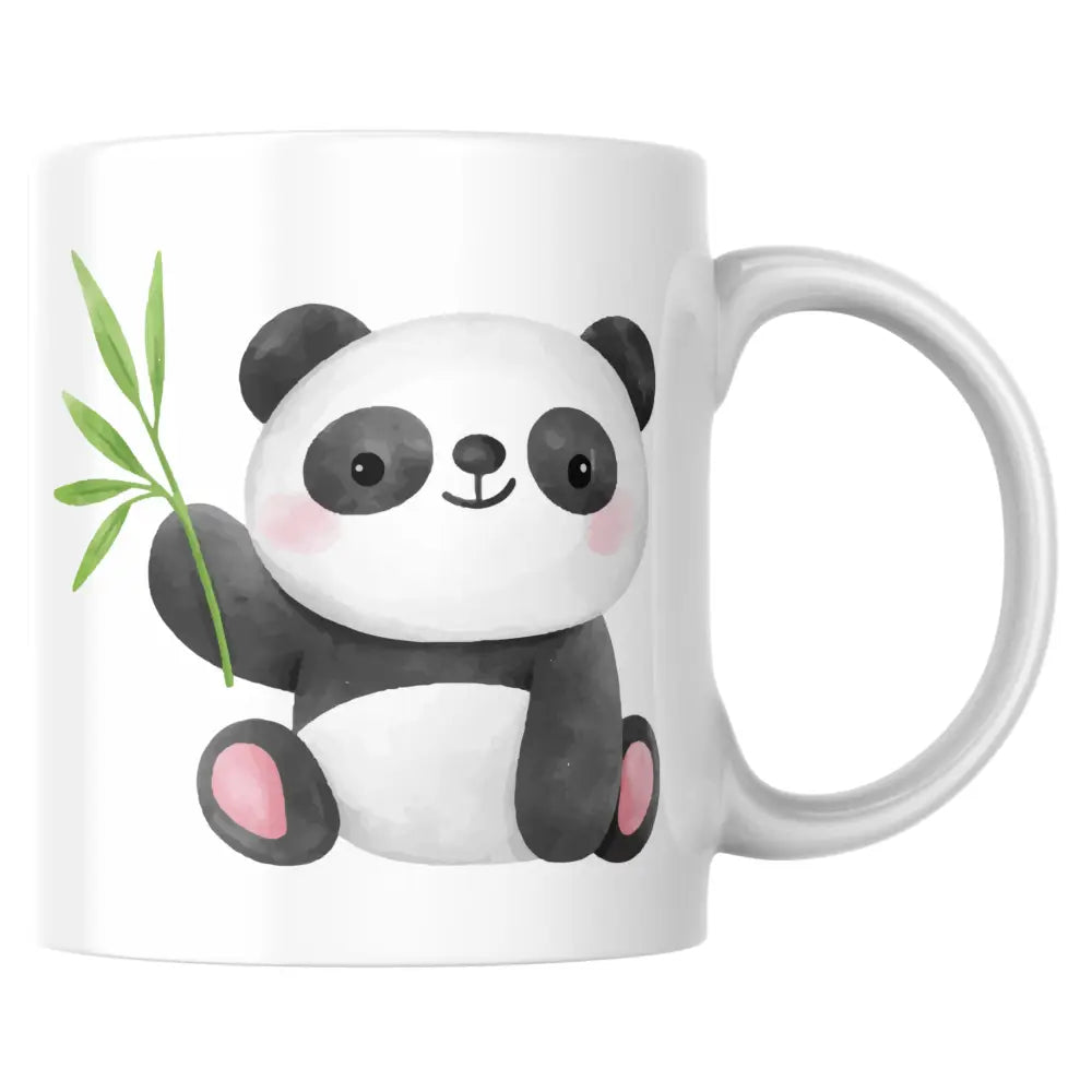 Mug céramique panda illustré — tasse kawaii mignonne artisanale Made in France 330 ml