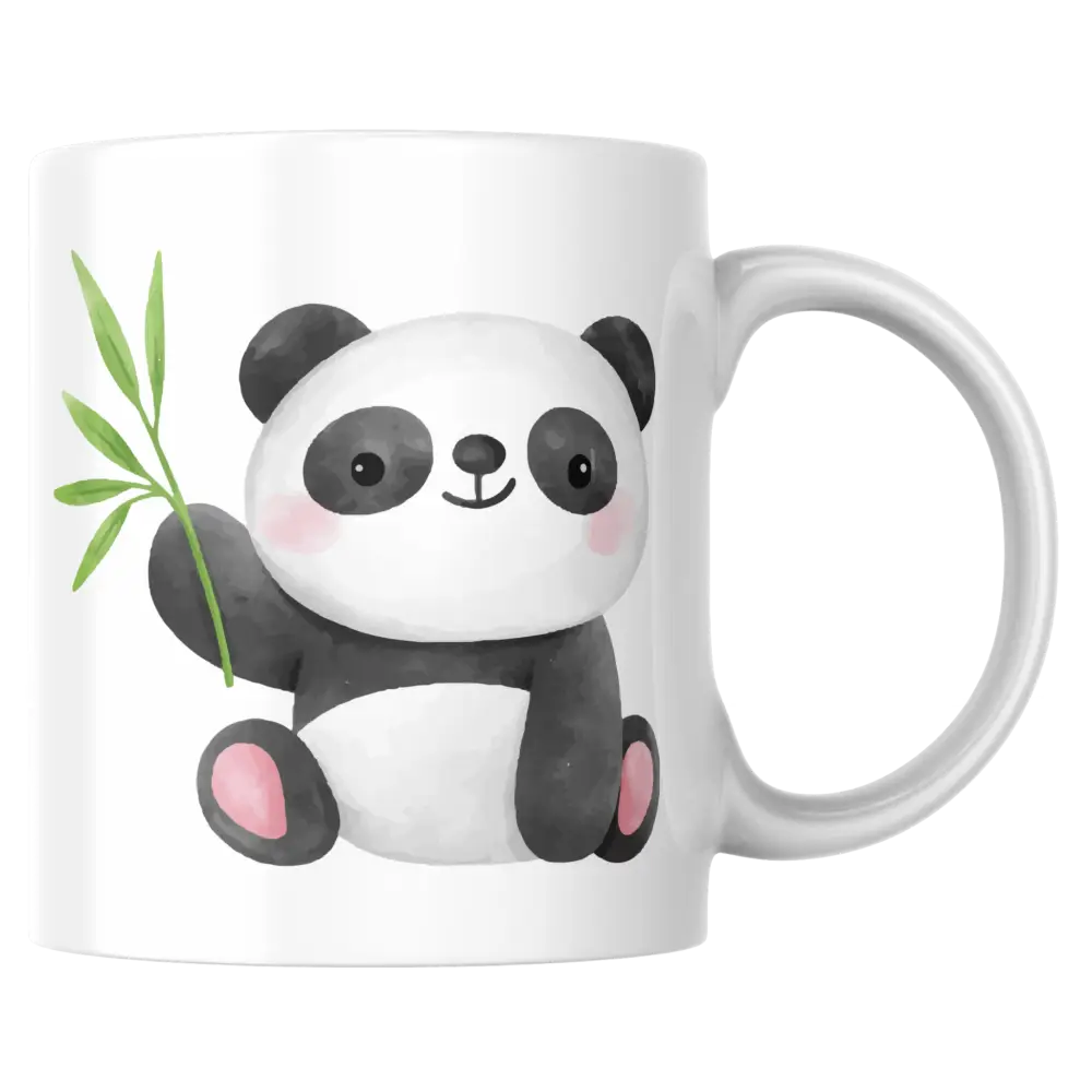Mug panda mignon – tasse céramique panda kawaii avec bambou – Instant Mugs - Mug