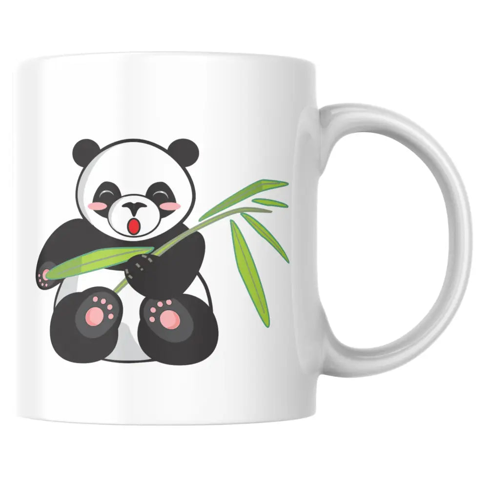 Mug céramique panda illustré — tasse kawaii mignonne artisanale Made in France 330 ml