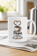 Mug Papa au Café — Une touche chaleureuse pour les moments partagés