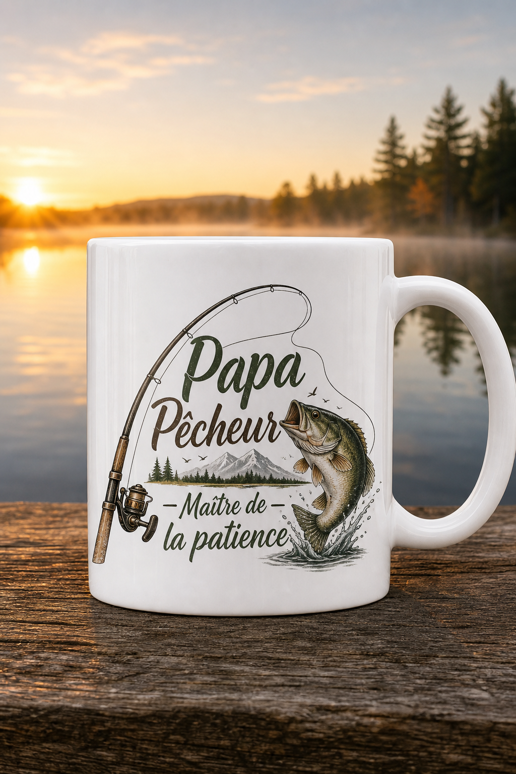 Mug Papa Pêcheur personnalisé – souvenir au fil de l'eau | Instant Mugs