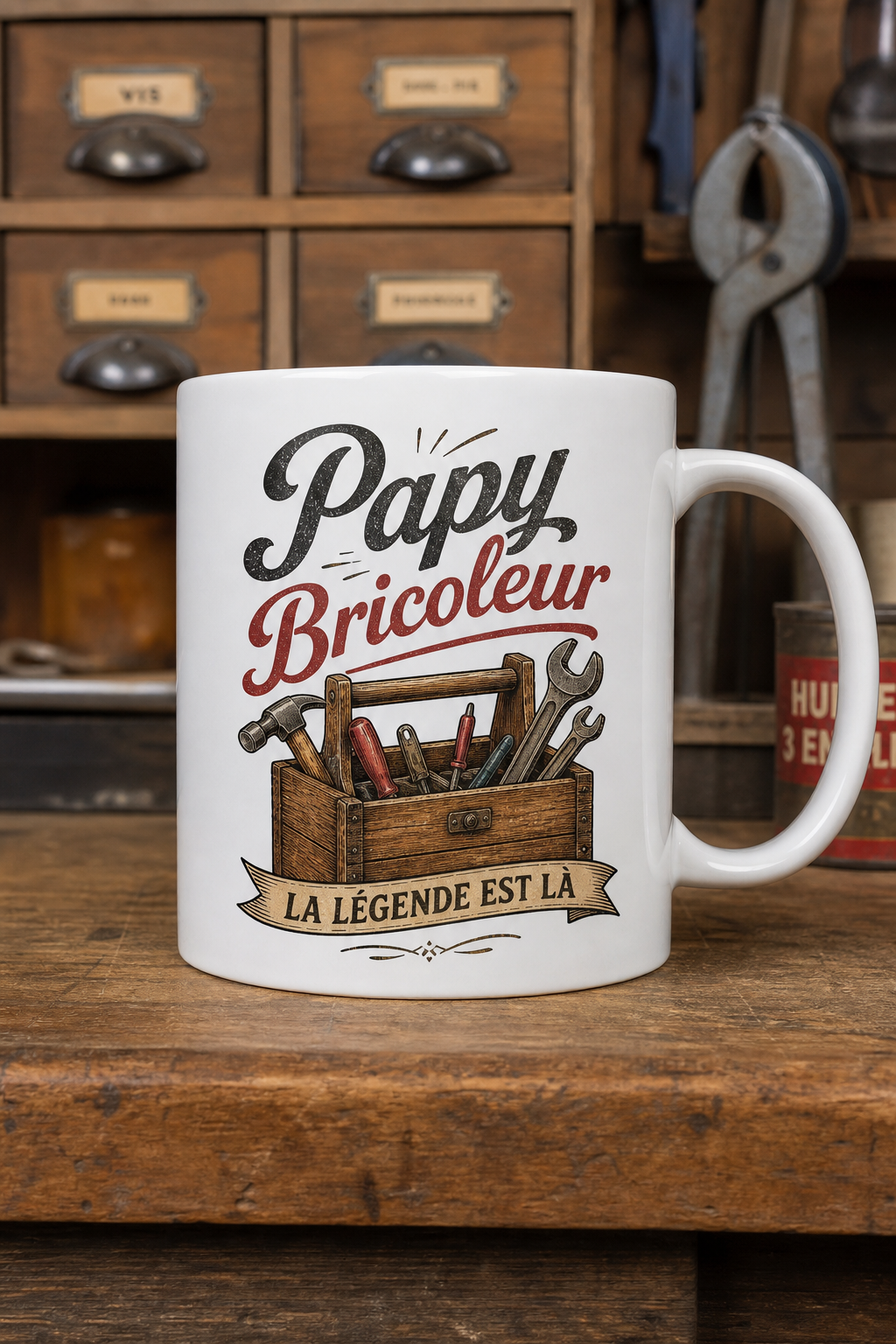 Mug Papy Bricoleur Légendaire personnalisé – mains expertes | Instant Mugs
