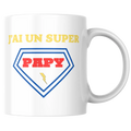 Mug papy – J’ai un super papy – tasse en céramique personnalisable – Instant Mugs - Mug