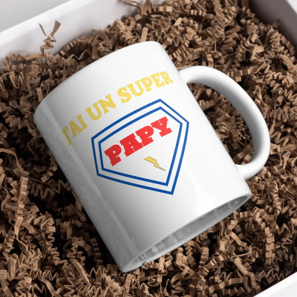 Tasse cadeau papy vue de face — mug grand-père céramique 330 ml nord de France