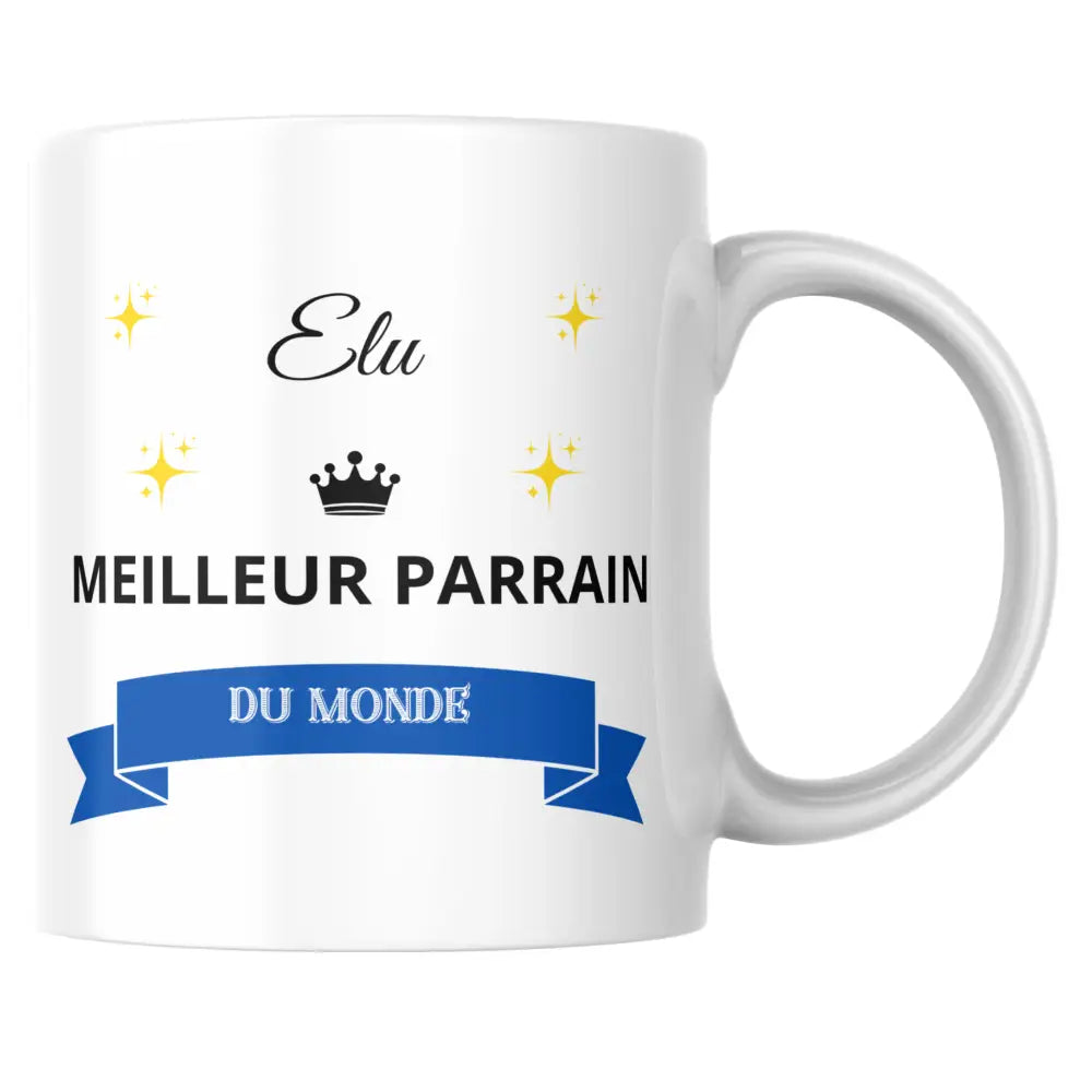 Mug céramique cadeau parrain — mug parrain – élu meilleur parrain du monde – tasse per artisanal Made in France