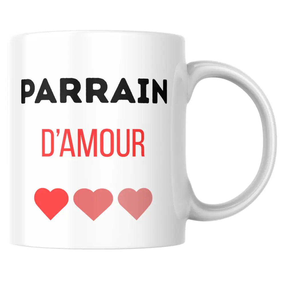 Mug céramique cadeau parrain — mug parrain – parrain d’amour personnalisable artisanal Made in France