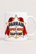 Mug Parrain Super Hero — L hommage unique au héros de votre vie