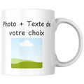 Mug personnalisé photo et texte — tasse céramique artisanale Made in France avec impression sublimation sur mesure