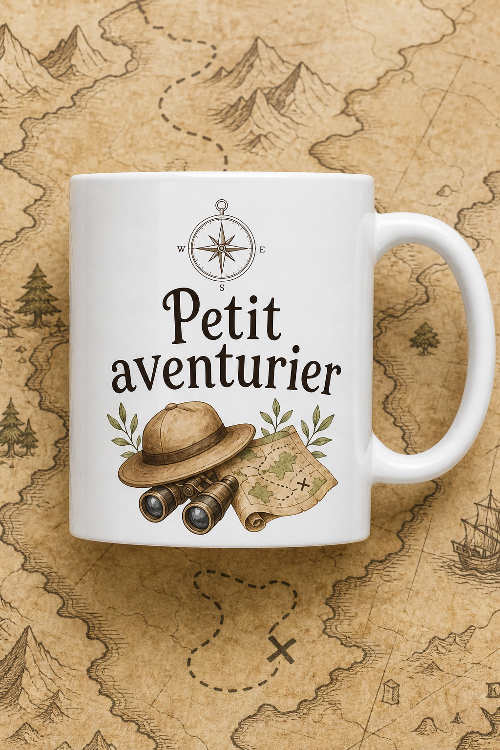 Mug Petit Aventurier personnalisé – explorer chaque matin | Instant Mugs