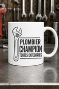 Mug Plombier Champion personnalisé – hommage aux experts | Instant Mugs