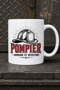 Mug Pompier Courage personnalisé – hommage aux défenseurs | Instant Mugs