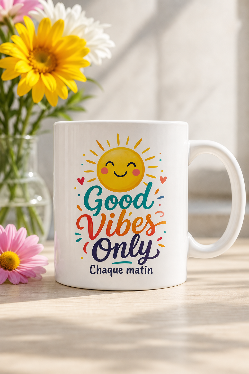 Mug Positive Vibes personnalisé – bonne énergie | Instant Mugs