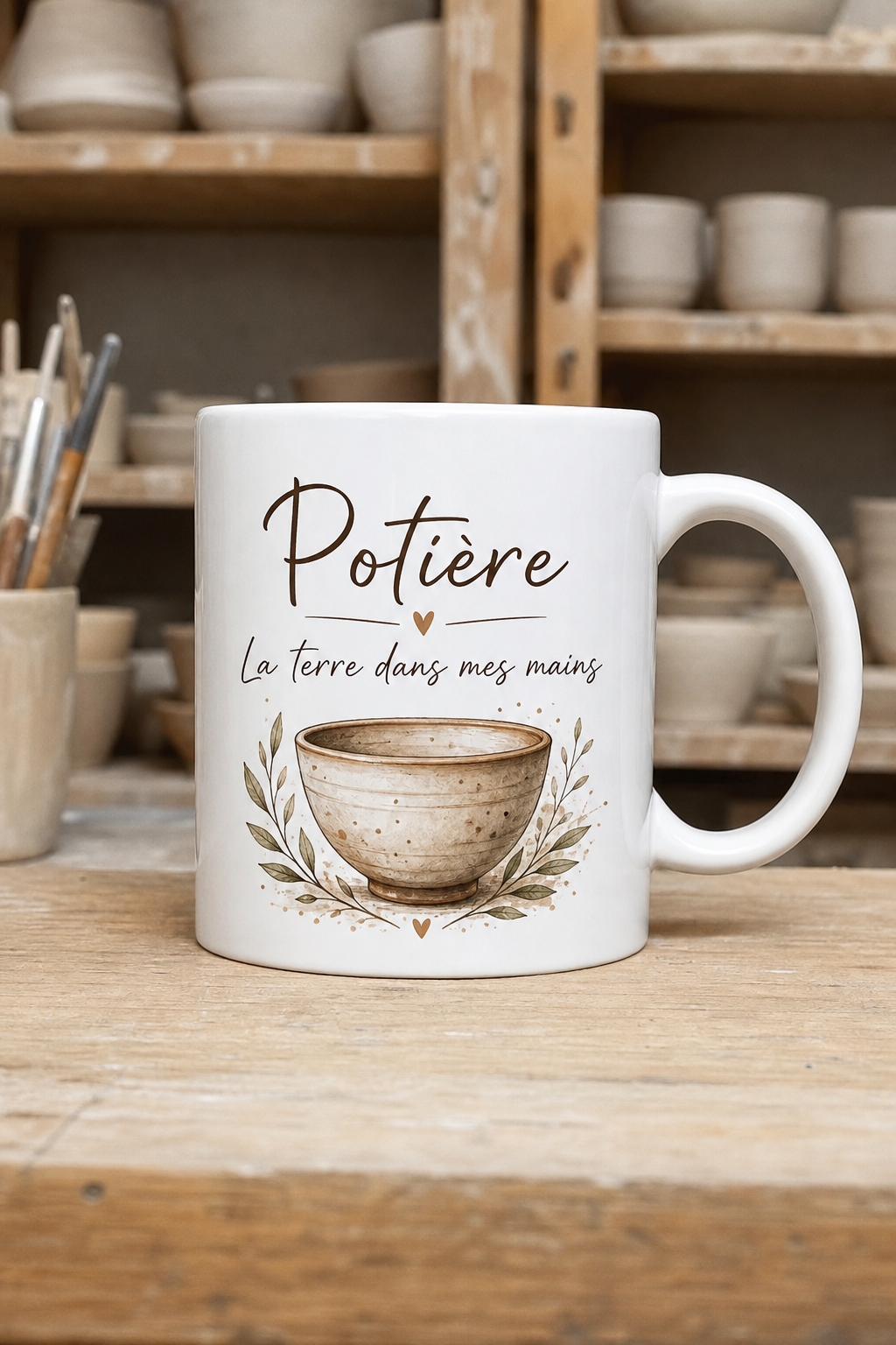 Mug Potière personnalisé – art du geste céramique | Instant Mugs