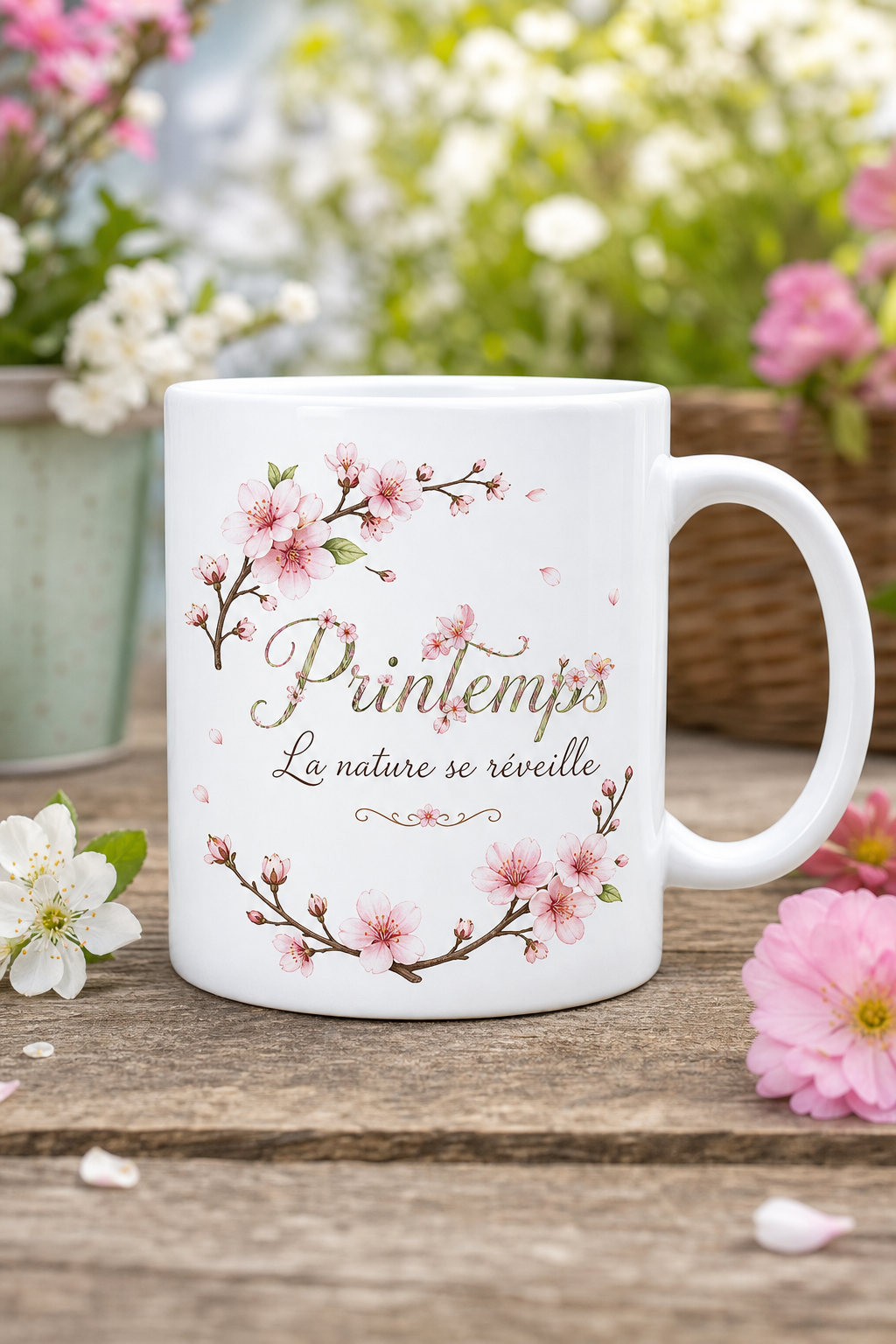 Mug Printemps Fleuri personnalisé – fraîcheur colorée | Instant Mugs