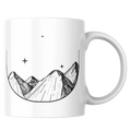 Mug randonnée – tasse en céramique illustration montagnes noir & blanc – Instant Mugs - Mug