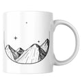 Mug céramique randonnée illustré — tasse cadeau sportif artisanal Made in France 330 ml