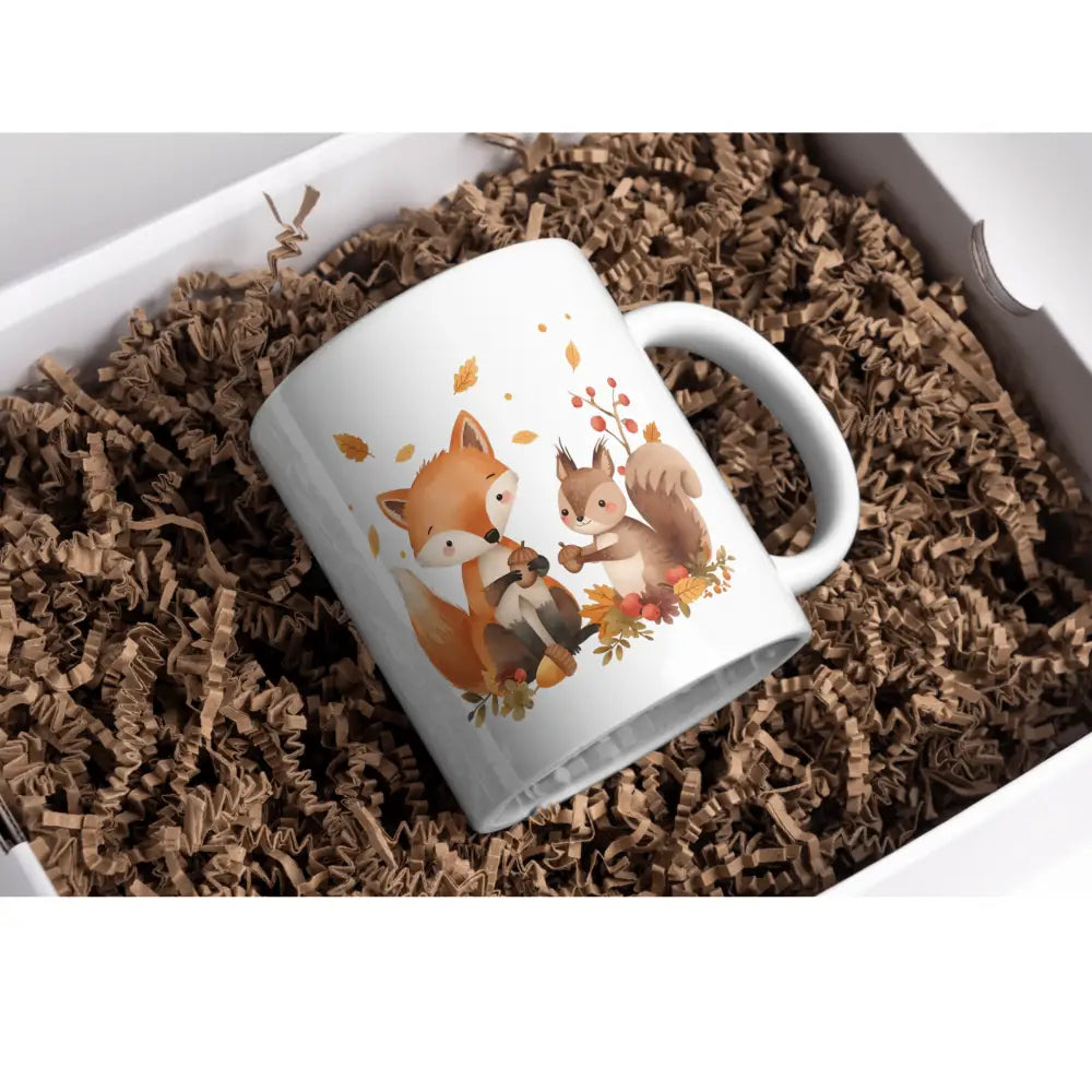 Tasse écureuil vue de face — mug illustré pour amoureux des animaux céramique nord de France