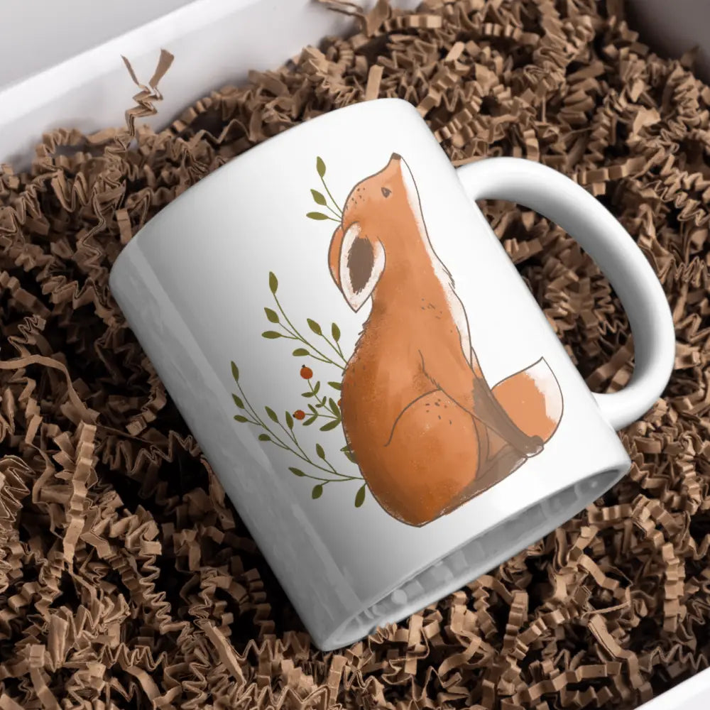 Tasse renard vue de face — mug illustré pour amoureux des animaux céramique nord de France