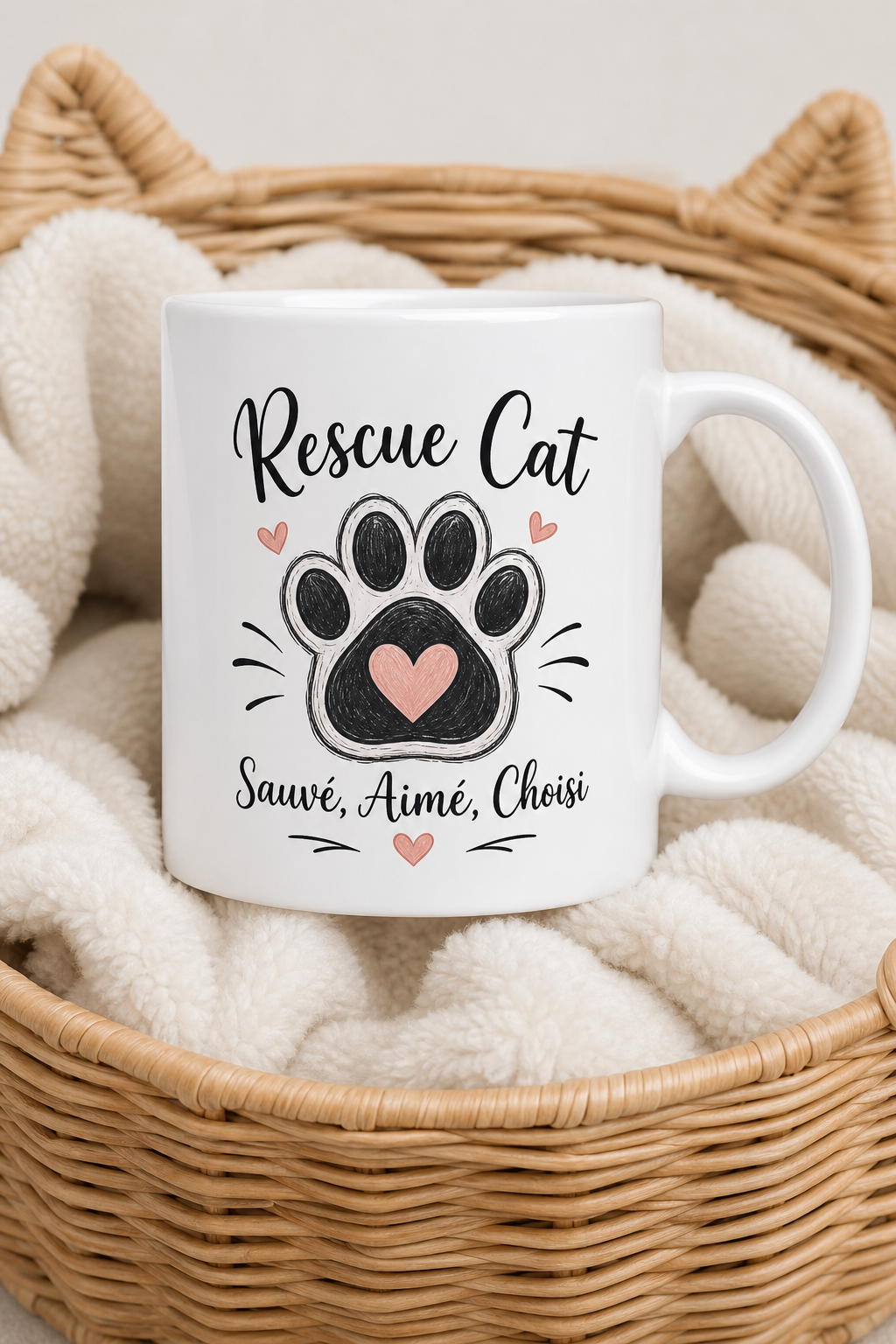 Mug Rescue Cat personnalisé – adoption et amour félin | Instant Mugs