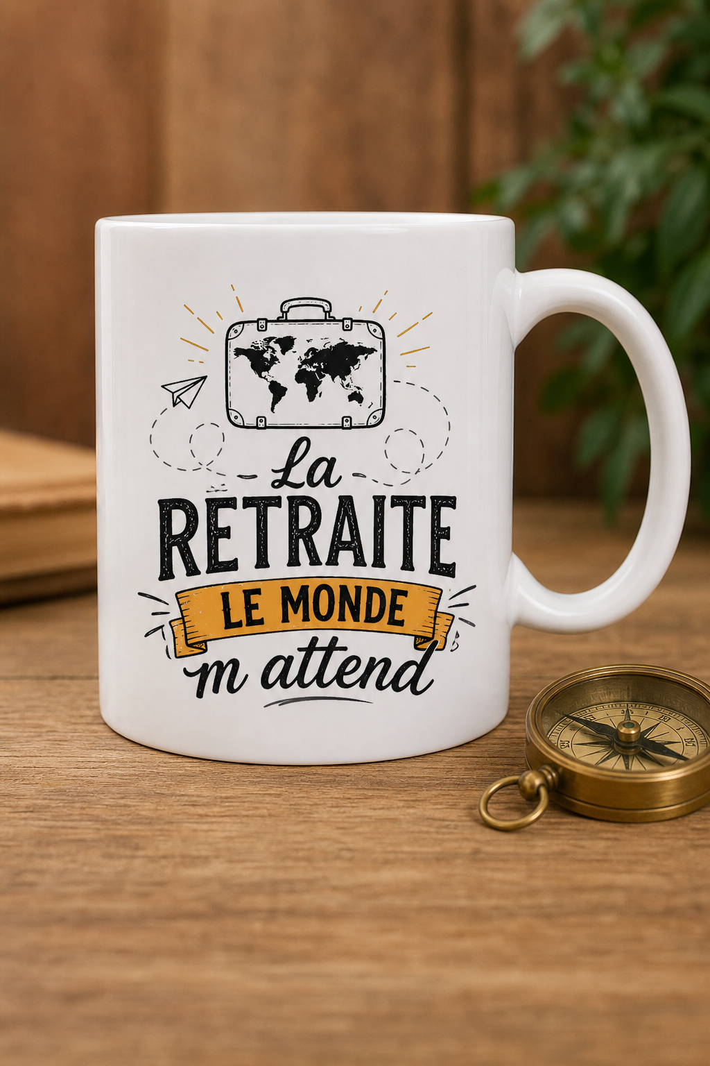 Mug Retraite Voyage personnalisé – compagnon de nouvelle aventure | Instant Mugs