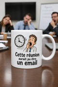 Mug Réunion Inutile personnalisé – humour bureau | Instant Mugs