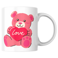 Mug Saint-Valentin ours rose – tasse love en céramique – Instant Mugs - Mug