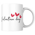 Mug céramique romantique couple — mug saint-valentin - tasse 'valentine day' coeurs rouge artisanal Made in France