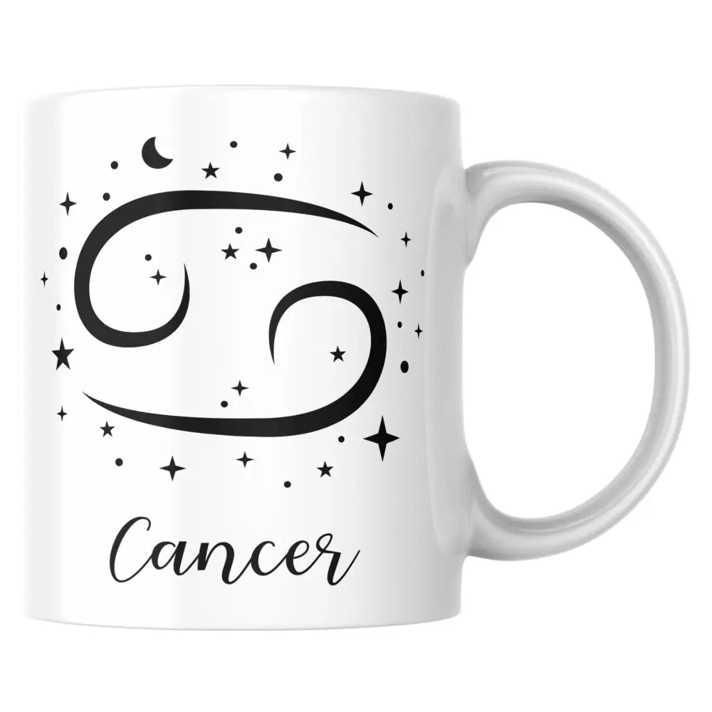 Mug céramique signe astrologique Cancer — tasse élégante zodiaque artisanale Made in France