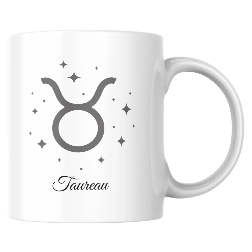 Mug céramique signe astrologique Taureau — tasse élégante zodiaque artisanale Made in France