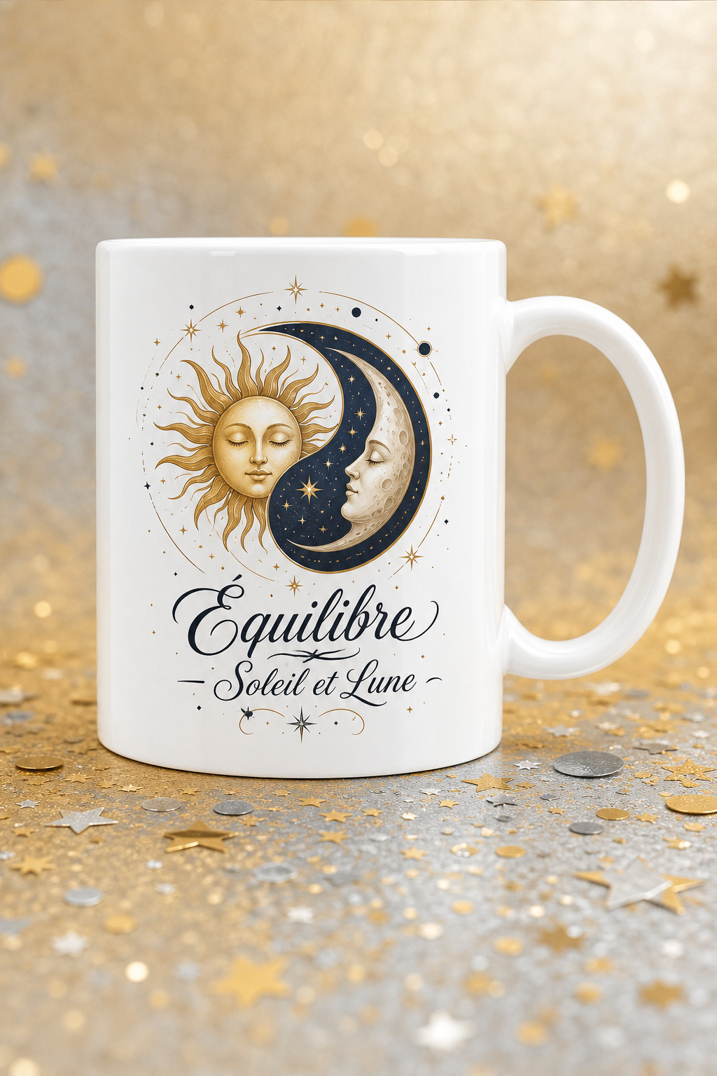 Mug Soleil et Lune personnalisé – symbole intemporel | Instant Mugs
