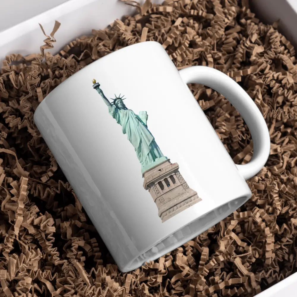 Tasse statue de la liberté — tasse new york in vue de face — mug céramique 330 ml nord de France