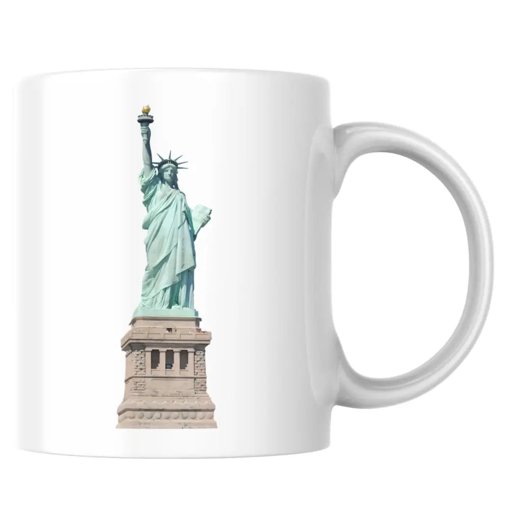 Mug céramique statue de la liberté — tasse new york inspirante — tasse illustrée artisanale Made in France